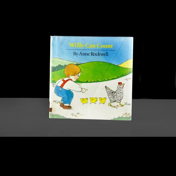 Willy Can Count by Anne Rockwell – Stated First Edition Ex-Library Children’s Book - Learning to Count