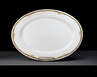 Large Antique Platter, J & C China, Jaeger and Co, Portland, Bavaria, 15 Inch