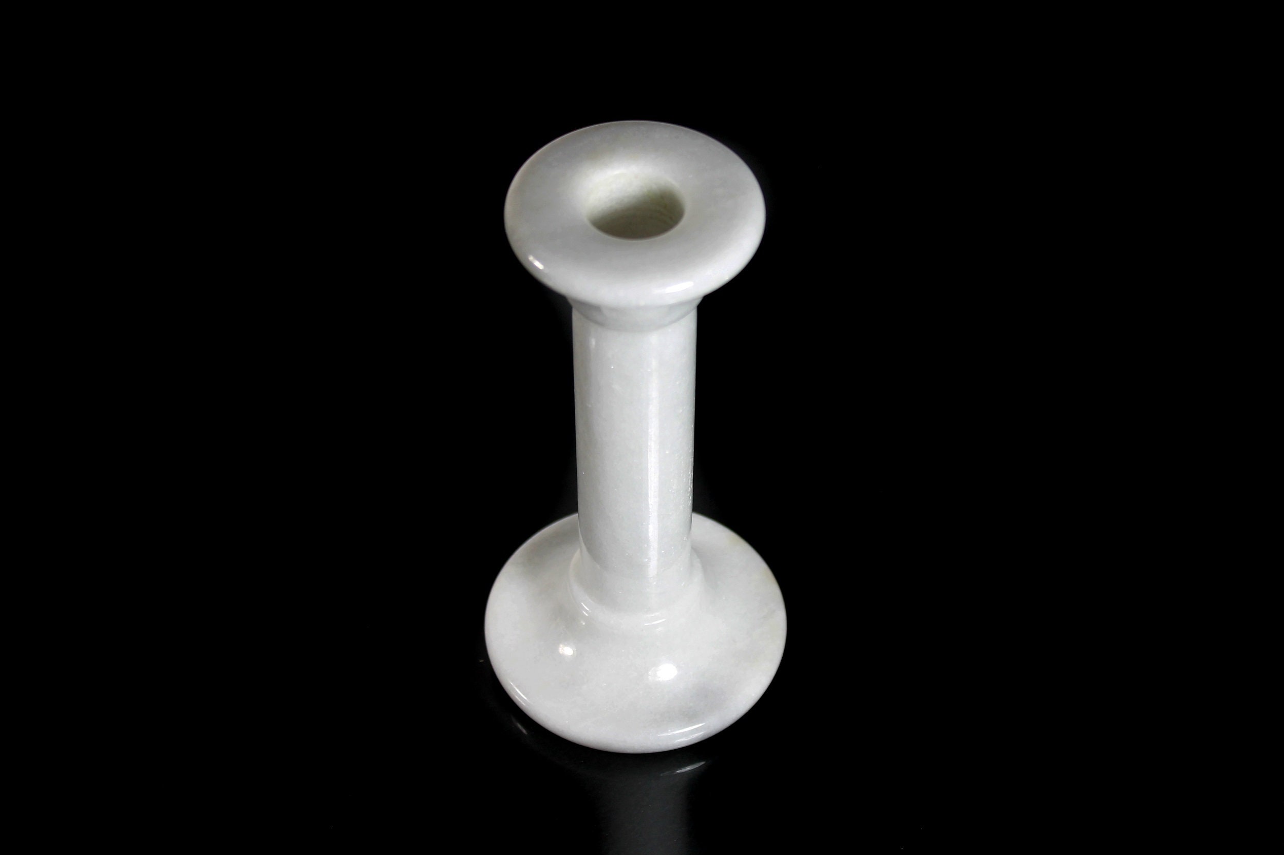 Marble Pillar Candlestick, 6 Inch, Candle Holder, White Taper Candle ...