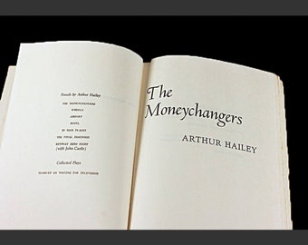 The Moneychangers, Arthur Hailey, Book Club Edition, 1975 Copyright, Novel, Suspense, Fiction, Hardcover Book