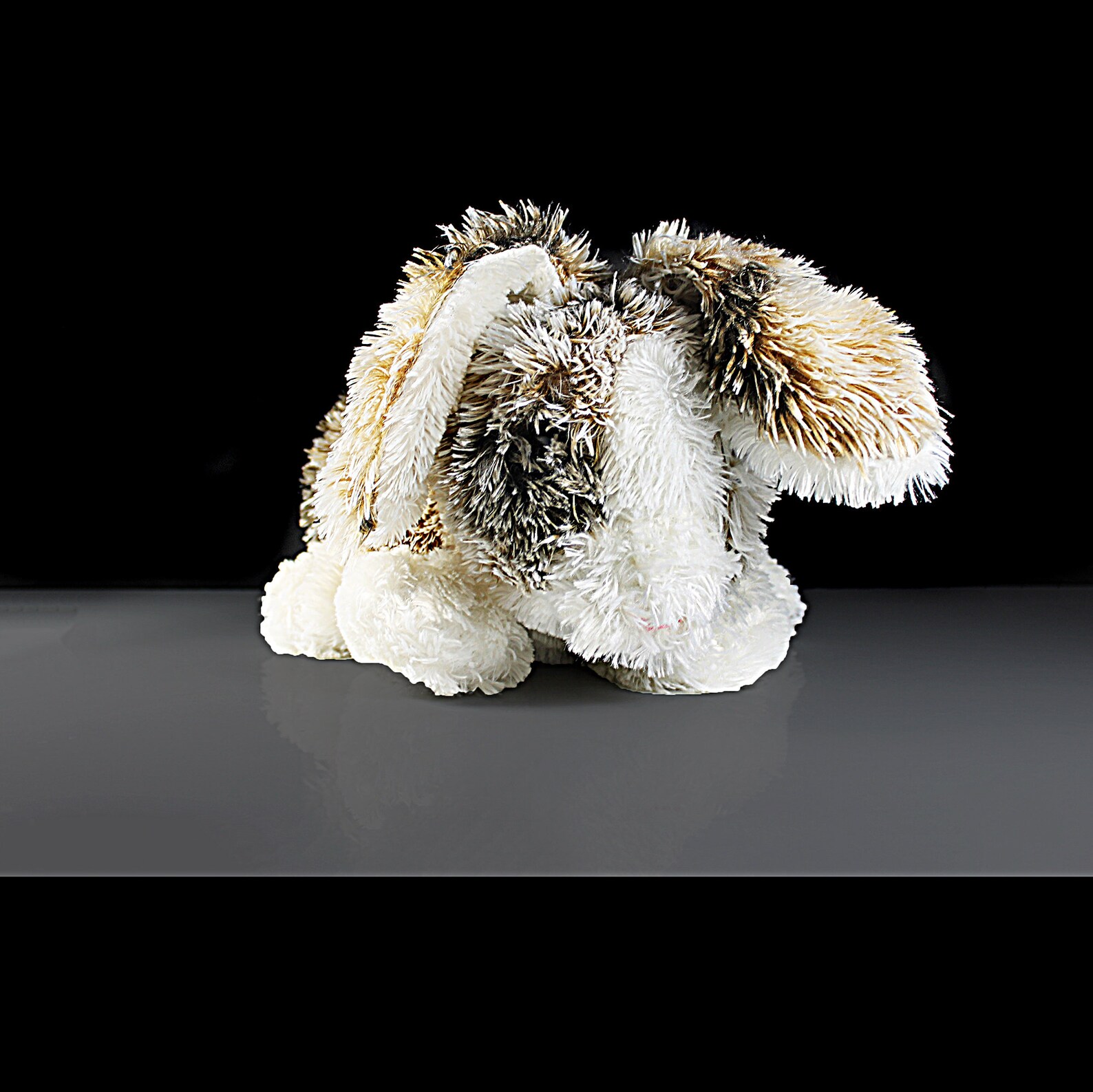 Bunny Rabbit Stuffed Animal, Dan Dee, Brown Calico, Fluffy, Soft Plush ...