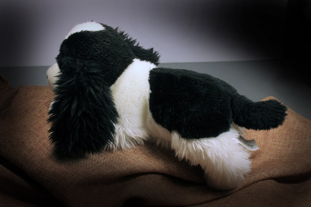 Plush Dog, Animal Alley, Cocker Spaniel, Black and White, Stuffed Animal, Small Plush Dog