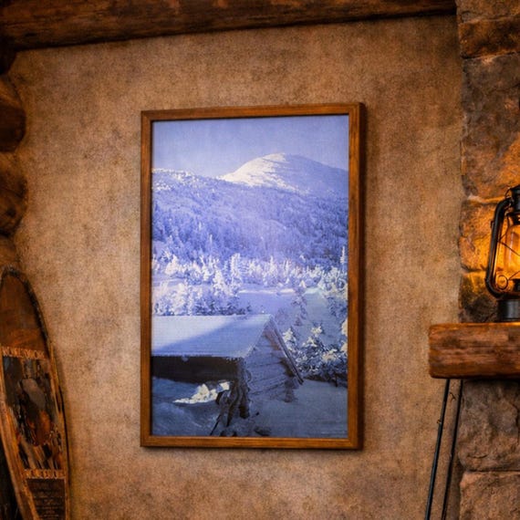 Vintage 1979 Mt Marcy Poster Signed Adirondack Landscape 18x24