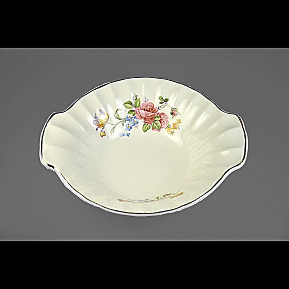 W.S. George Bolero Floral Handled Serving Bowl