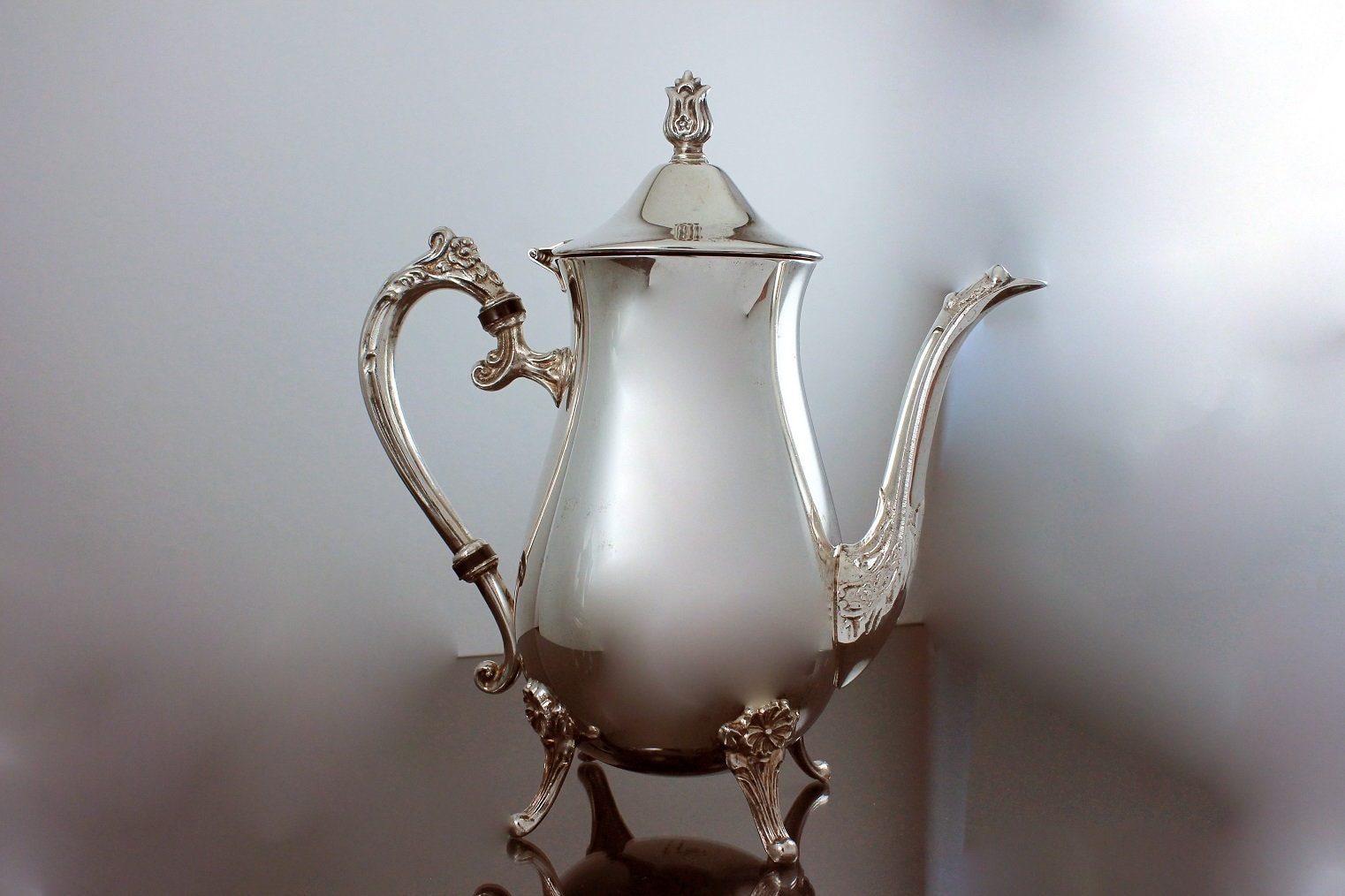 Silver Plated Coffee Pot, Leonard Silver Mfg Co, Display Piece