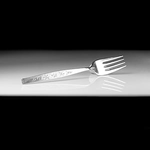 Wm. A. Rogers Oneida Spanada Salad Fork – Stainless Steel Flatware, 7 Inch, Vintage Floral Pattern
