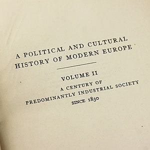 Hardcover Book, A Political and Cultural History of Modern Europe, Carlton J. H. Hayes, Reference, History