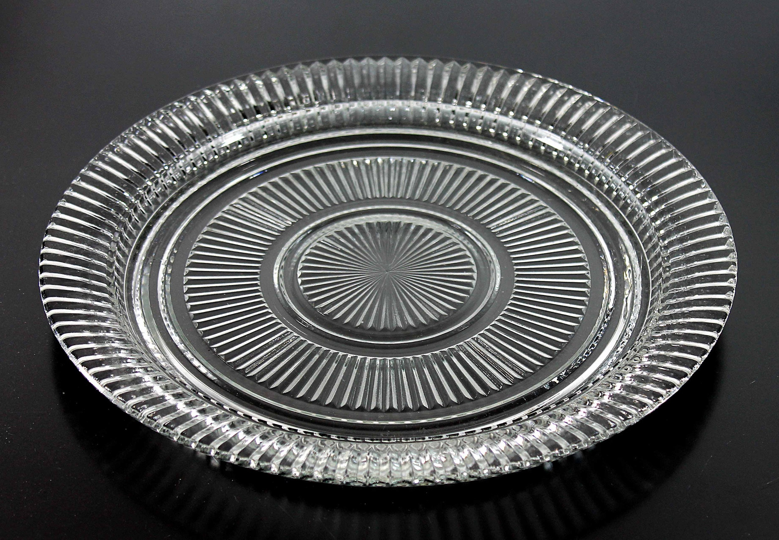 Anchor Hocking Sandwich Plate, Queen Mary, Ribbed, Depression Glass