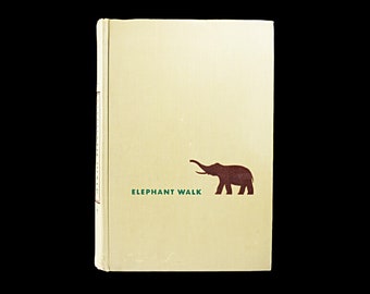 Hardcover Book, Elephant Walk, Robert Standish, Fiction, Literature, No Dust Jacket, Romance, Adventure Novel