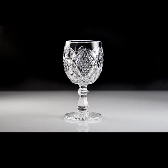 Antique 1898 EAPG U.S. Glass Pennsylvania Pattern Cordial Glass – Early American Pressed Glass Wine or Liqueur Goblet