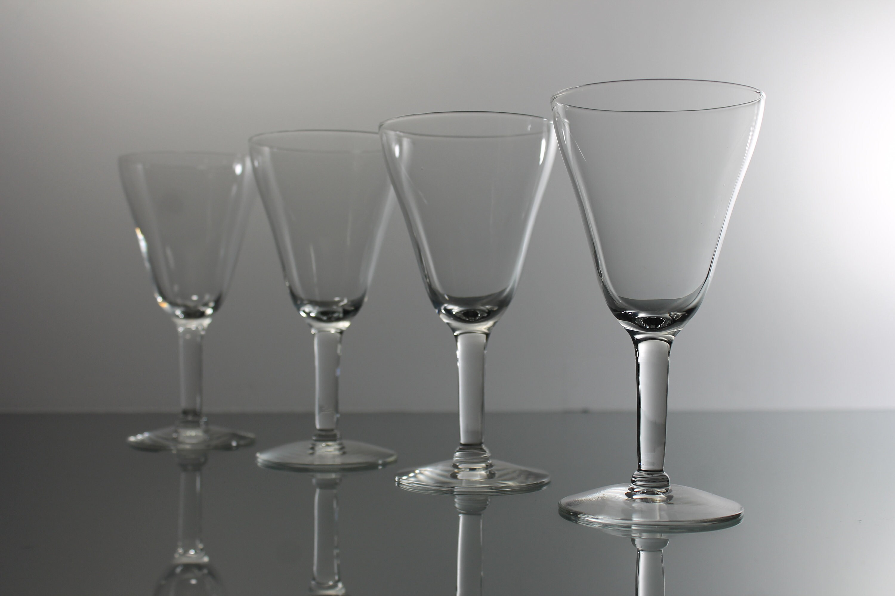 Sherry Glasses, Clear Glass, Set of 4, Glassware, Barware