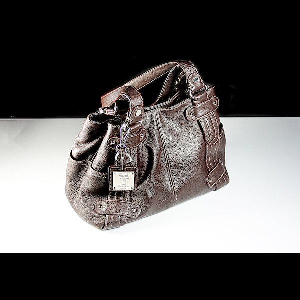 Brown Leather Shoulder Bag, Tignanello Handbag, Compartmental Bag, Women Gift
