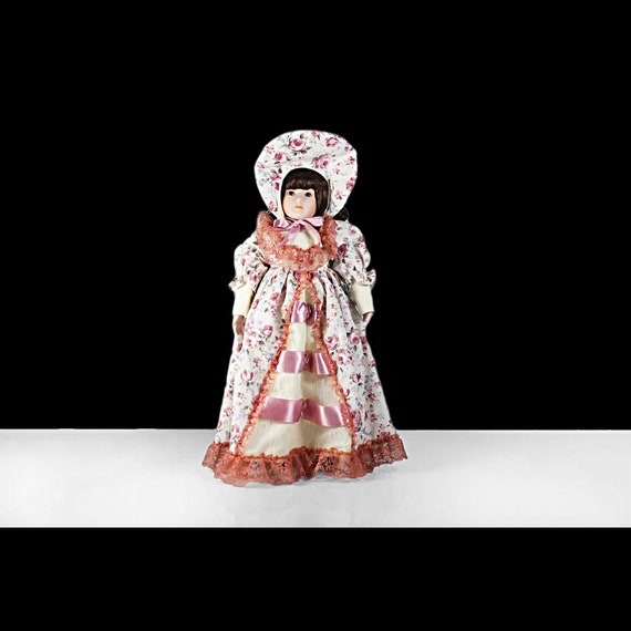 Victorian Porcelain Doll, ANCO, Adorable Memories, 16 inch Doll, Display Doll, Stand Included