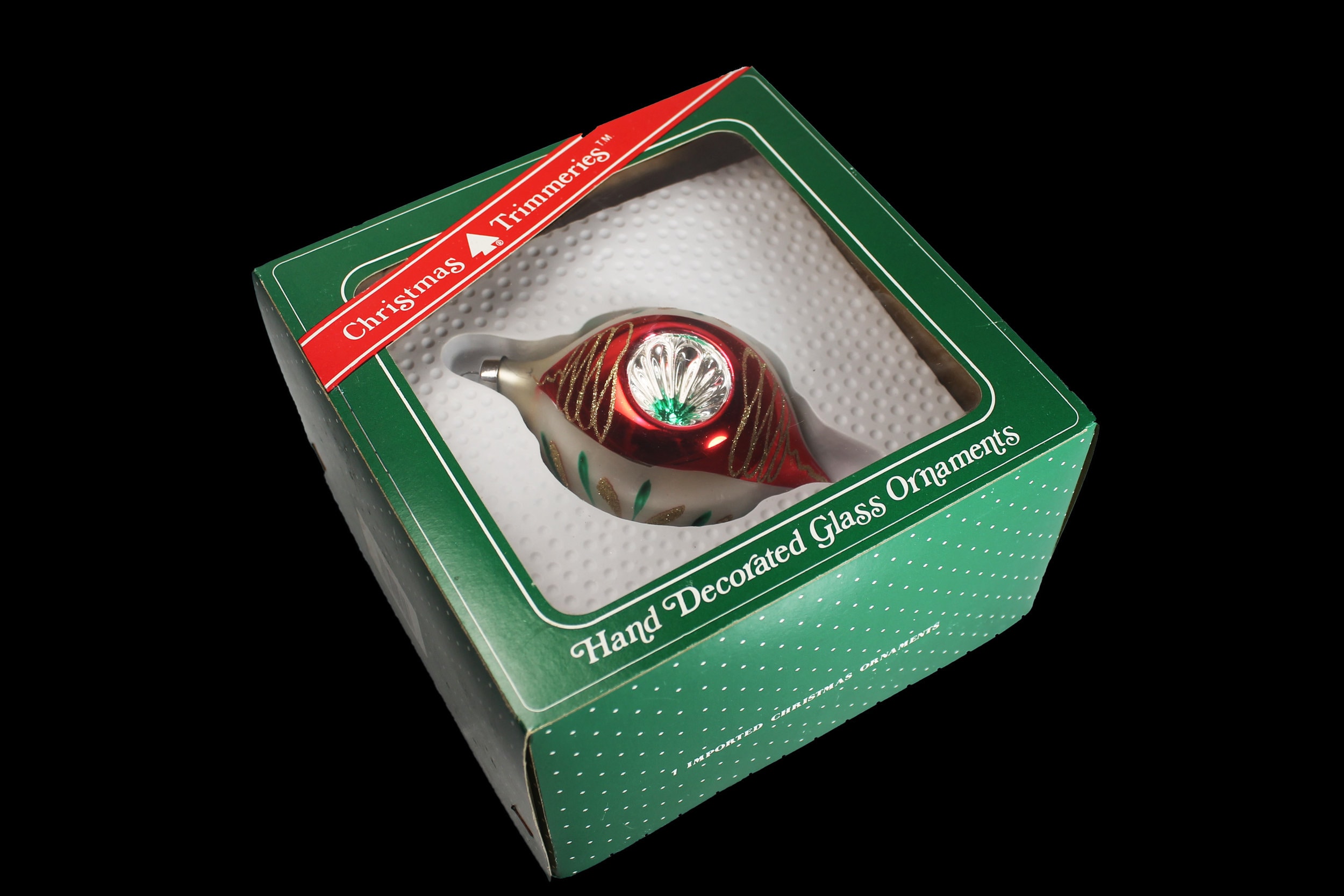 Large Glass Christmas Ornament, Bradford Novelty Company, Christmas