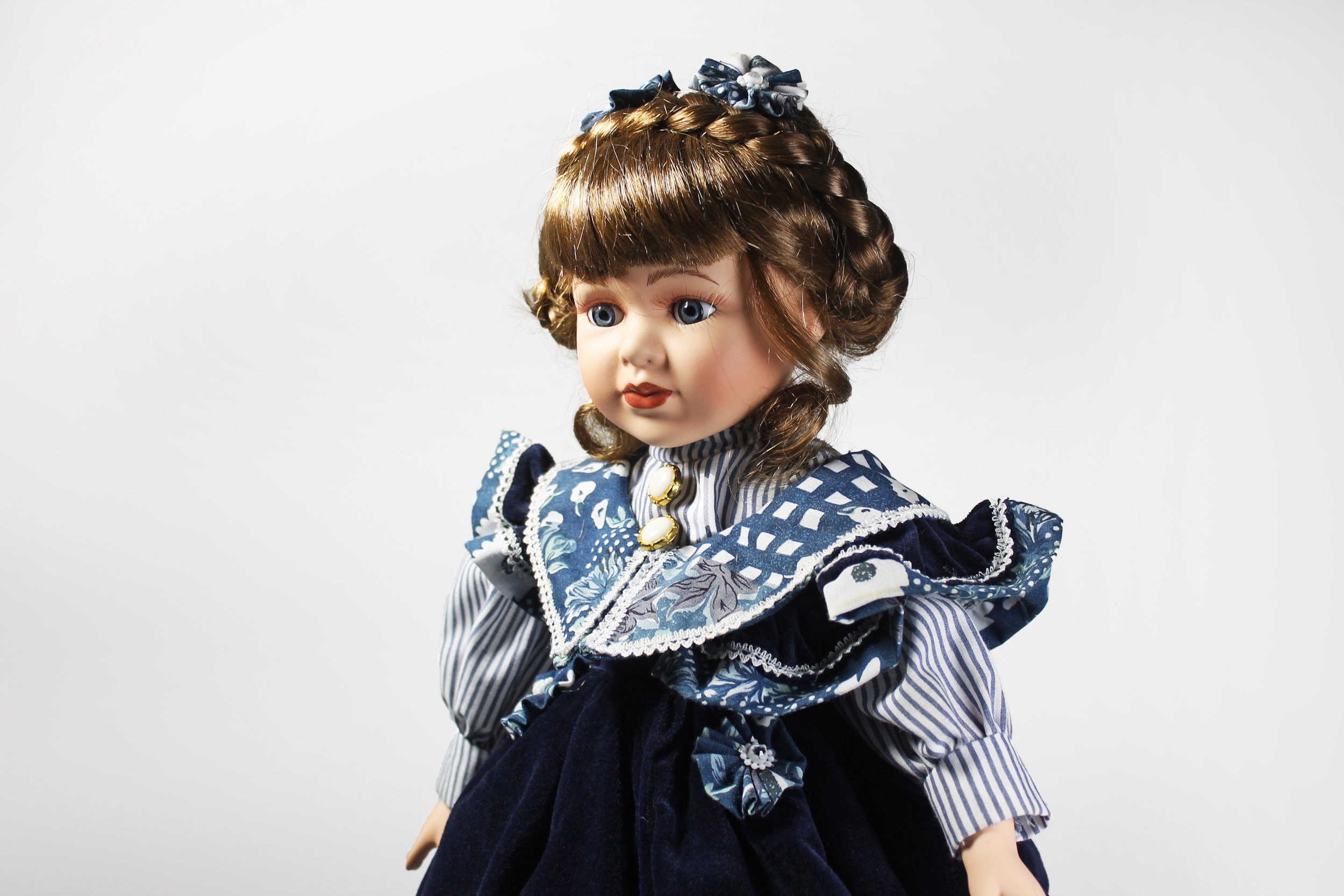 Collectible Porcelain Doll, The Angelina Collection, 17 inch Doll