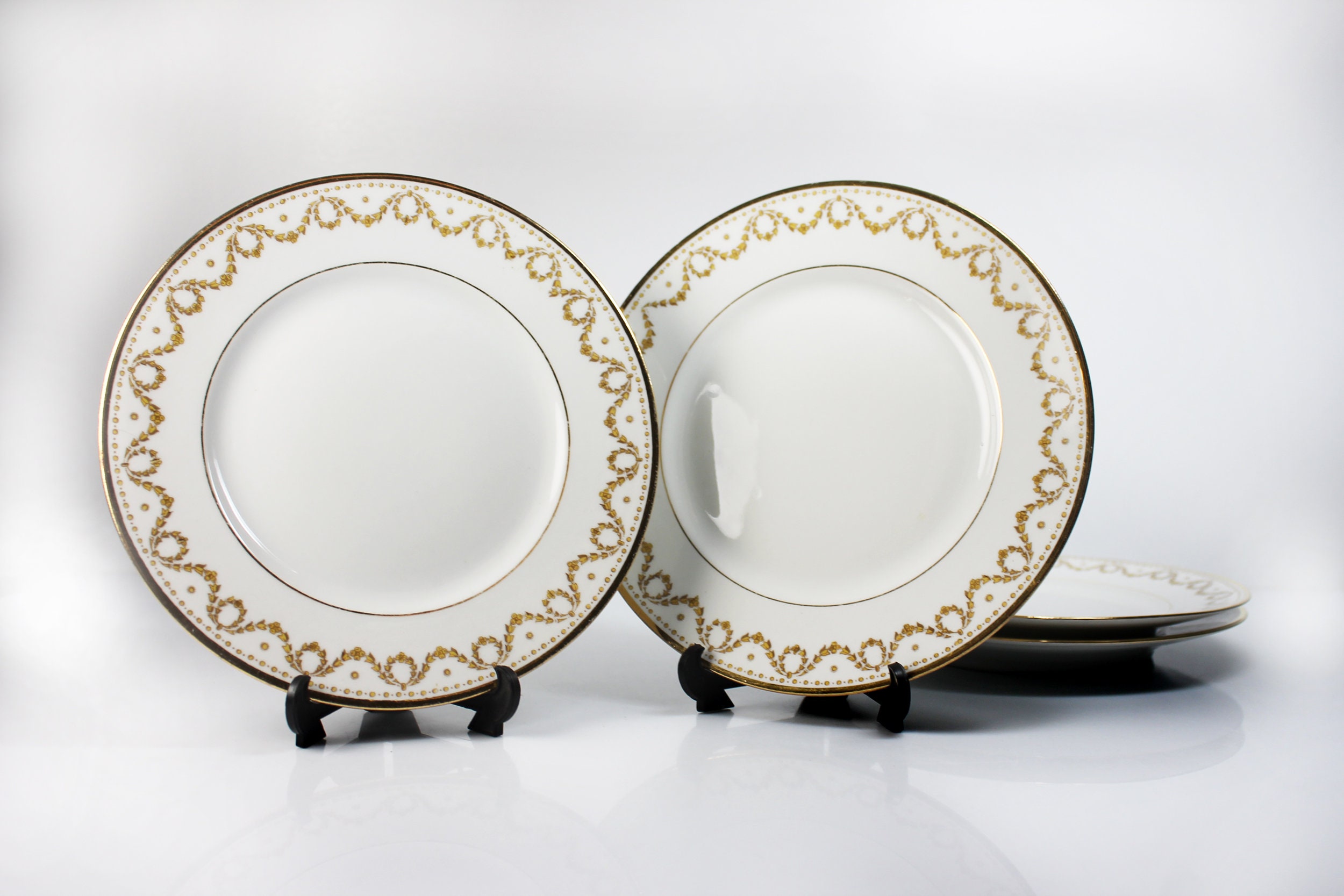 Dinner Plates, Bernardaud China, B and Co, Limoges France, Fine China