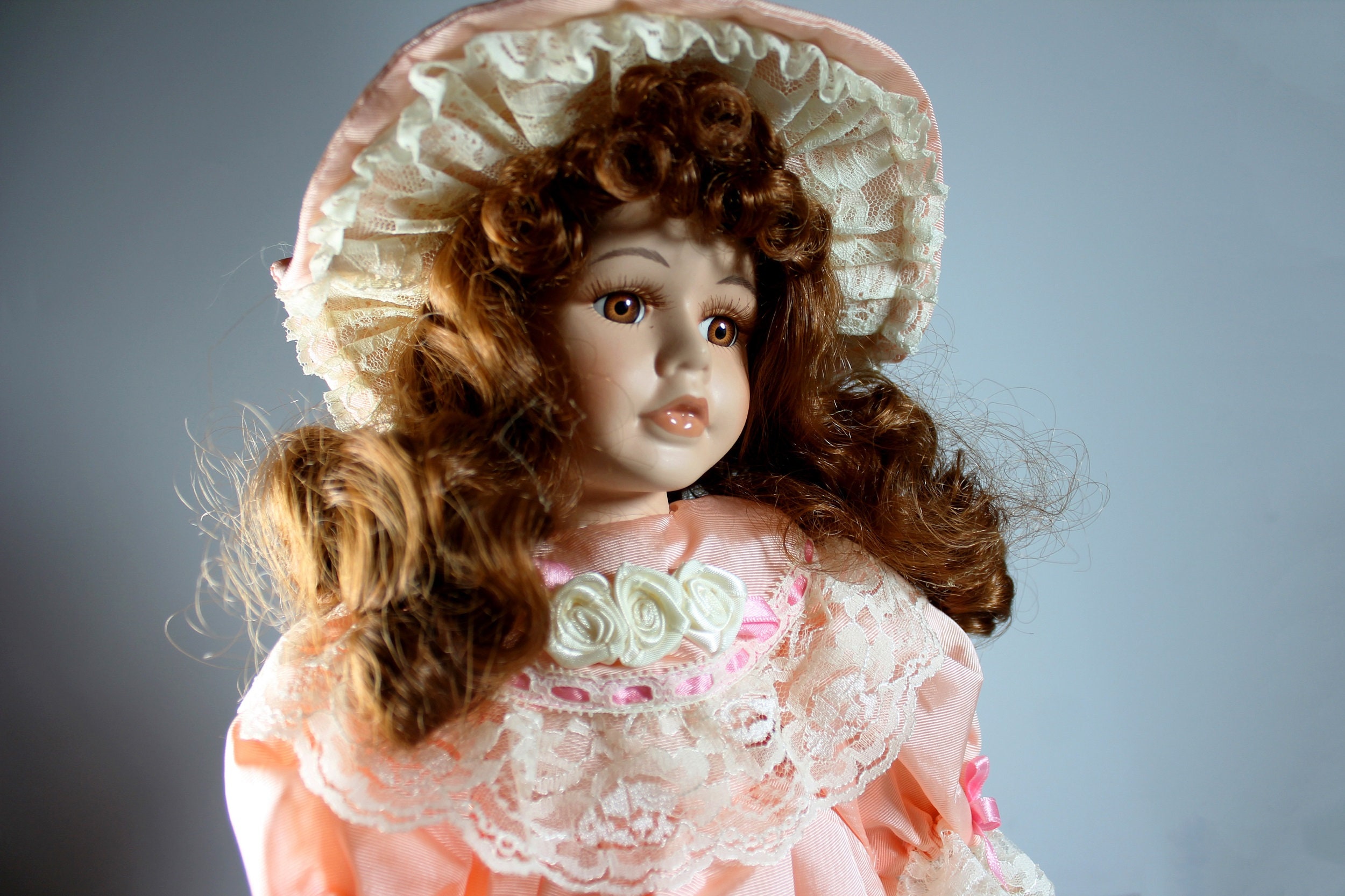 Porcelain Doll Dan Dee Collector S Choice Victorian Pink Dress 16 Inch Bisque Porcelain