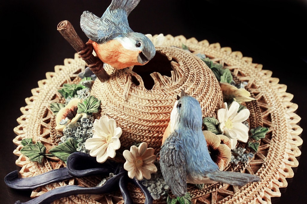 Bradford Exchange, Bluebird Bungalow, Bonnet Birdhouses, 3D Wall