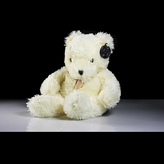 Teddy Bear Stuffed Animal, Dan Dee, Cream Color, Fluffy, Soft Plush, Nursery Decor, 14 Inch