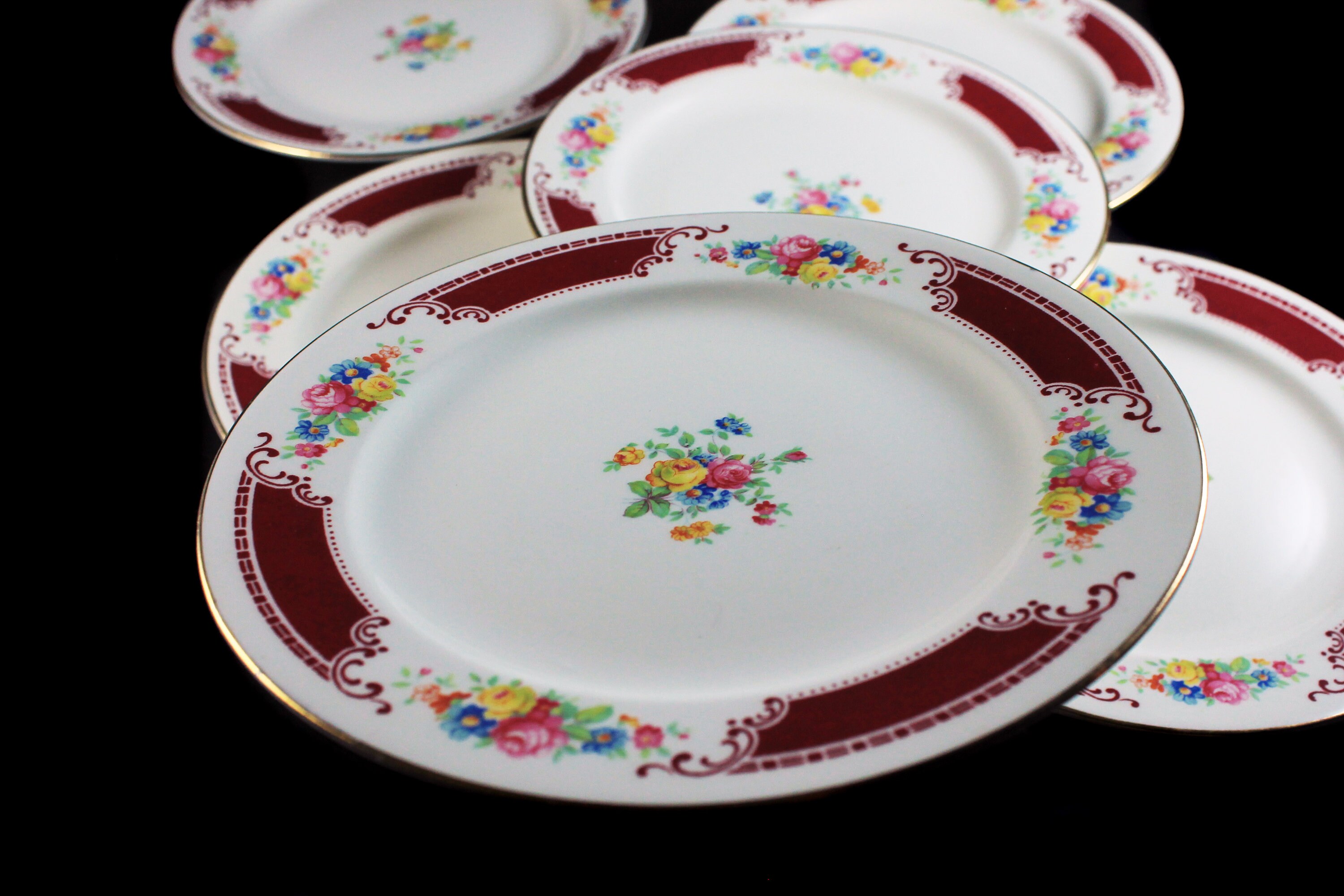 Dessert Plates, Homer Laughlin, Majestic, Brittany Shape, Set of 6