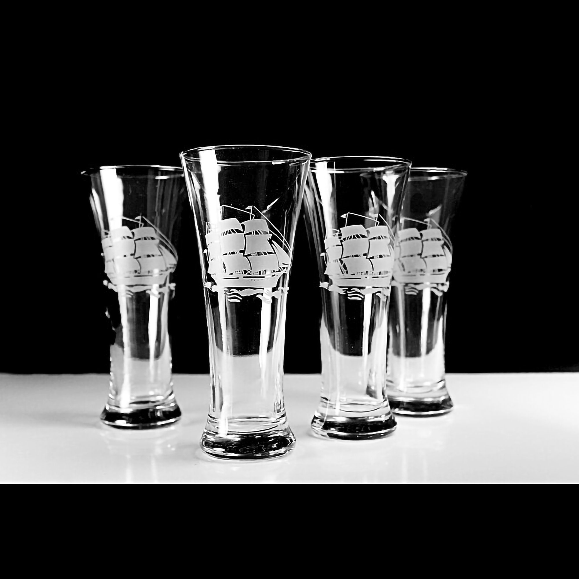 Pilsner Glasses, Pasabahce, The Mariner Fleet, Made in Turkey, Beer