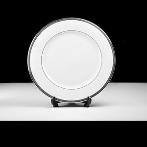 Rosenthal Nobility Salad Plate – White Porcelain with Platinum Trim – Vintage Mid-Century China – Excellent Condition