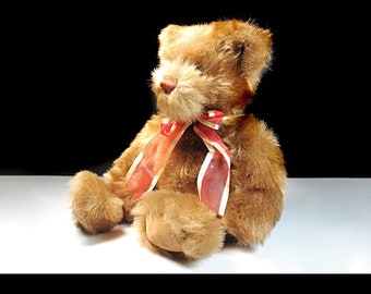 Teddy Bear, Kids of America Corp, Stuffed Animal, Brown, Fluffy, Soft, 14 Inches, Nursery Decor