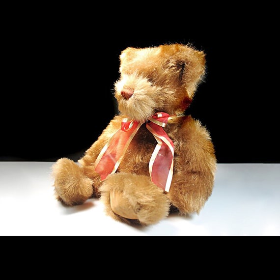 Teddy Bear, Kids of America Corp, Stuffed Animal, Brown, Fluffy, Soft, 14 Inches, Nursery Decor