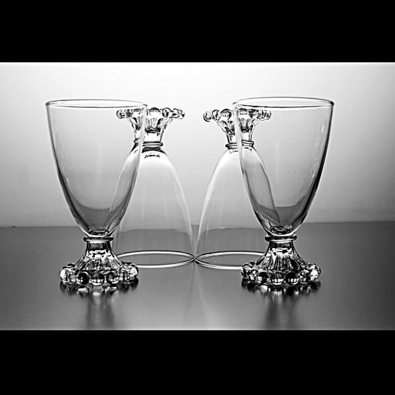 Water Goblets, Anchor Hocking Berwick Boopie Glasses, Set of 4, Wine Glasses, Barware