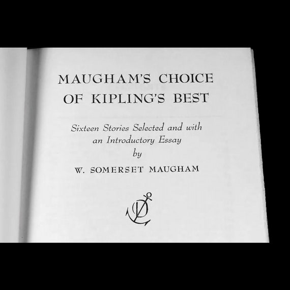 1953 Hardcover Book, Maughan's Choice of Kipling's Best, Somerset Maughan, First Edition, Fiction, Literature, Short Stories, Anthology