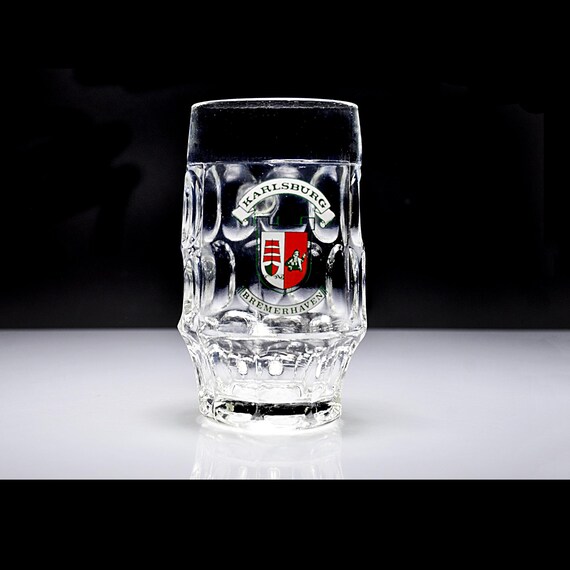 Karlsburg Bremerhaven German Beer Mug – 12 oz Dimpled Glass Stein