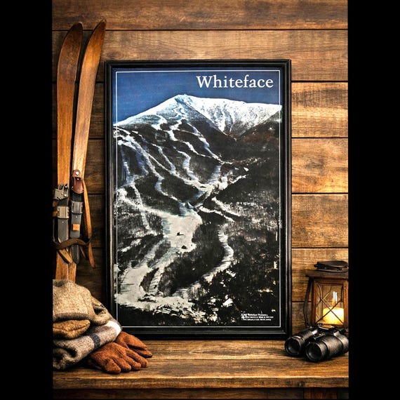 Whiteface Mountain 1980 Winter Olympics Signed Photo Poster 24x36