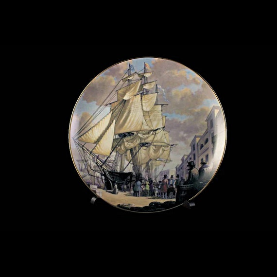 1981 Collectible Plate, Oriental, The Great Clipper Ships Collection, Limited Edition, Decorative Plate, Wall Decor, Franklin Mint