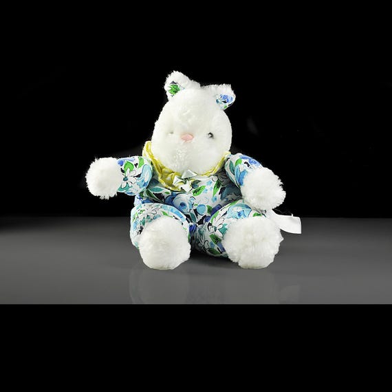Fiesta Floral Plush Bunny – 9 Inch Baby Bunny with Short Ears – Adorable Collectible Stuffed Animal