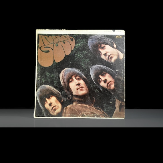 Vintage Beatles Rubber Soul Vinyl Record, Mono T2442, Capitol Records LP, 1960s Rock Record