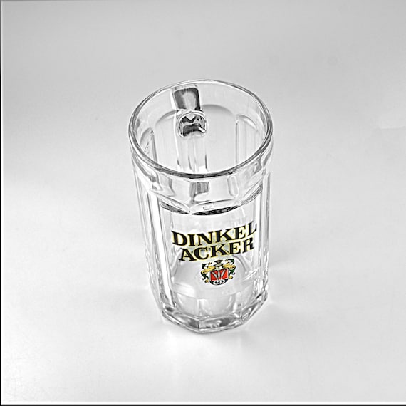 Vintage Dinkelacker Beer Mug, German Brewery Glass, 0.3L SAHM Stuttgart Barware Collectible