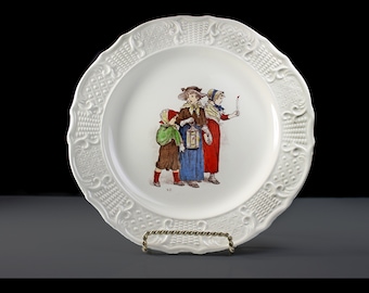 Dekorativ tallrik, Atlas China Company NY, begränsad upplaga, Kate Greenaway, novembertallrik