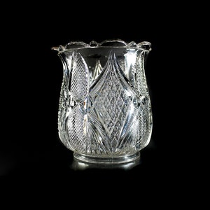 Antique EAPG Biscuit Bowl, US Glass, Pennsylvania, Clear Glass, Collectible