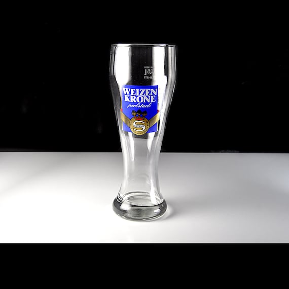 Sanwald Weizen Krone Beer Glass, 0.5L German Wheat Beer, Sahm Barware