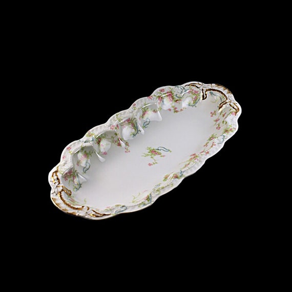 Antique Oval Celery Bowl, Haviland, The Princess, Limoges, Porcelain, Collectible, Fine China