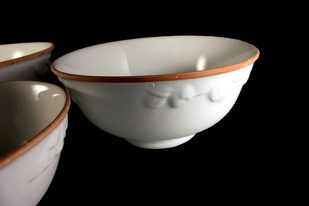 Nesting Bowls, CWC Pottery, Italian Pottery Set of 3, Mixing Bowls