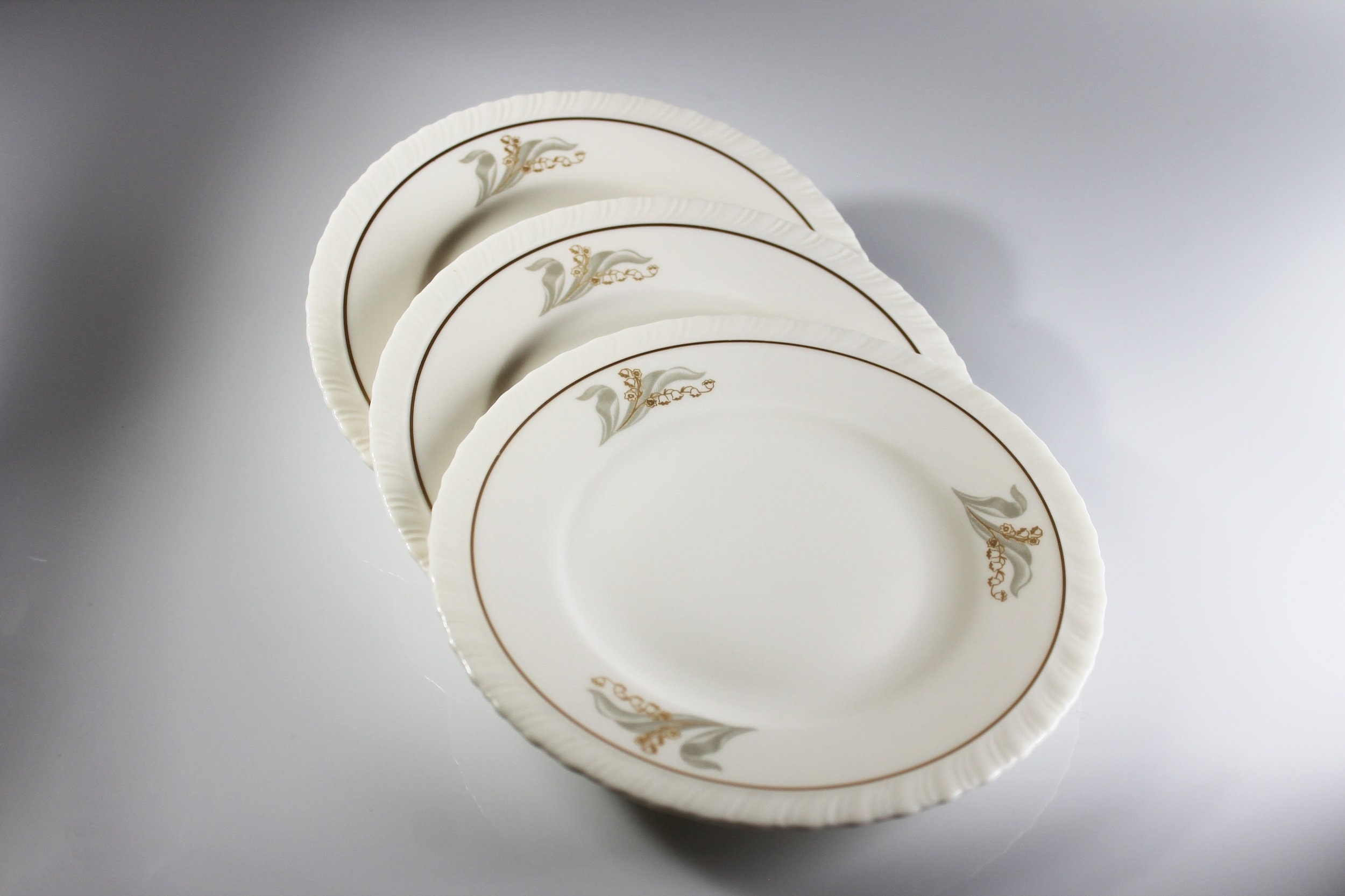Bread and Butter Plates, Hanover Fine China, Enchantment, Lily of the