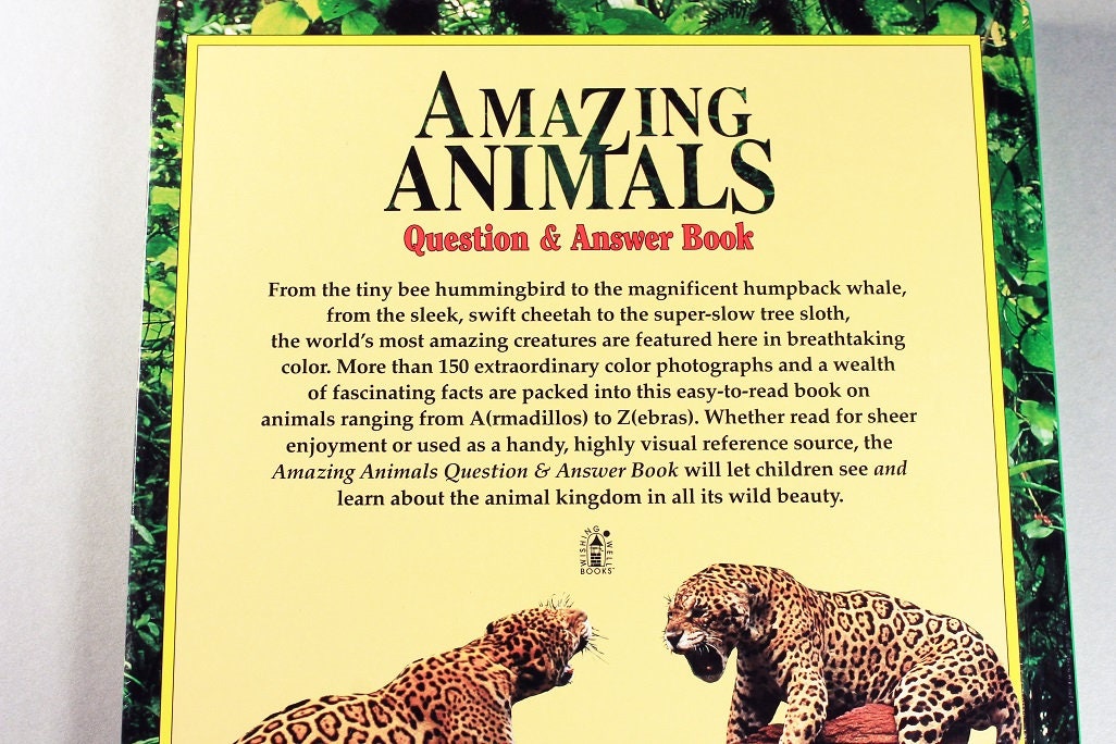 Children's Hardcover Book, Amazing Animals, Reference Book, Question and  Answer, Animal Book, Illustrated