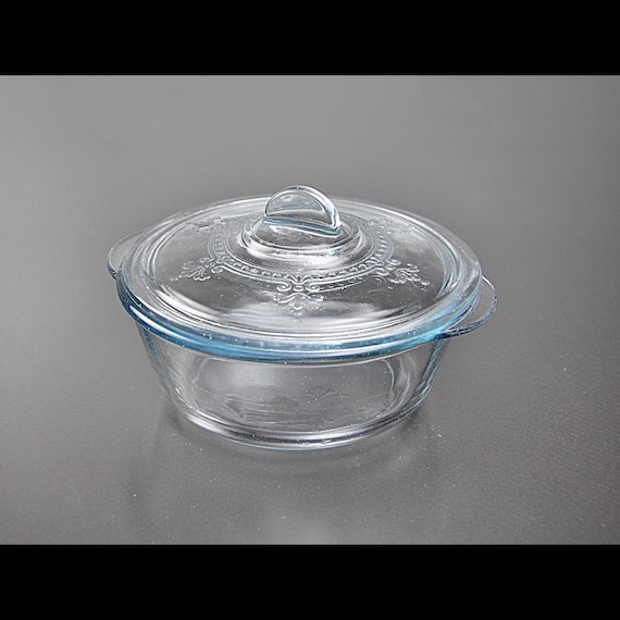 Anchor Hocking Fire King Philbe Sapphire Blue Individual Casserole with Lid - 1940s Ovenware