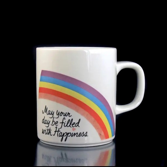 Mug, Avon, Happiness, Rainbow, Easter, 1984, Coffee Mug, Tea Mug, Hot Chocolate Mug,