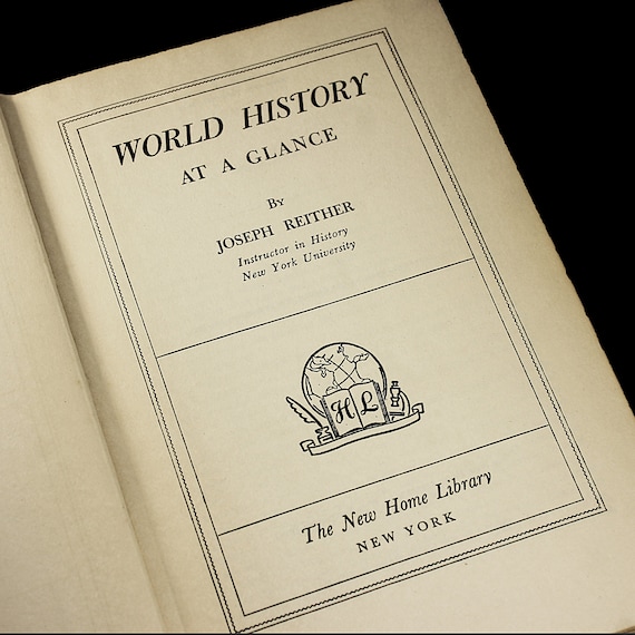 Hardcover Book, World History at a Glance, Joseph Reither, Reference, History