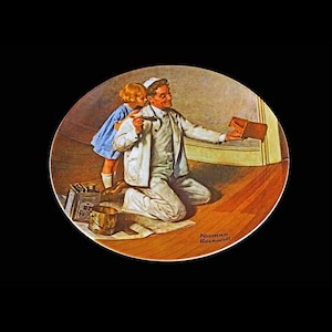 1983 Knowles Collector Plate, Norman Rockwell, The Painter, Limited Edition, Numbered Plate, Wall Decor, Decorative Plate image 1