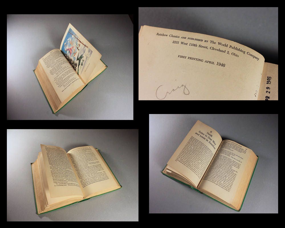 Hardcover Book Heidi 1946 First Printing Johanna Spyri Children s hardcover-book-heidi-1946-first-printing-johanna-spyri-children-s