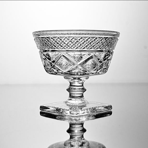 Cape Cod Clear Sherbet Bowl by Imperial Glass – Pressed Glass Dessert Dish