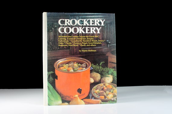 Cookbook, Crockery Cookery, Mable Hoffman, Slow Cooker Recipes, Reference Book, First Edition